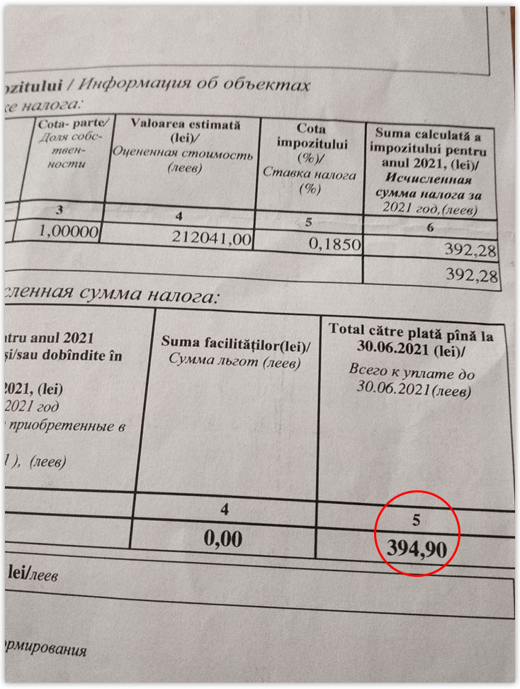 Кишиневцев удивили суммами налога на недвижимость