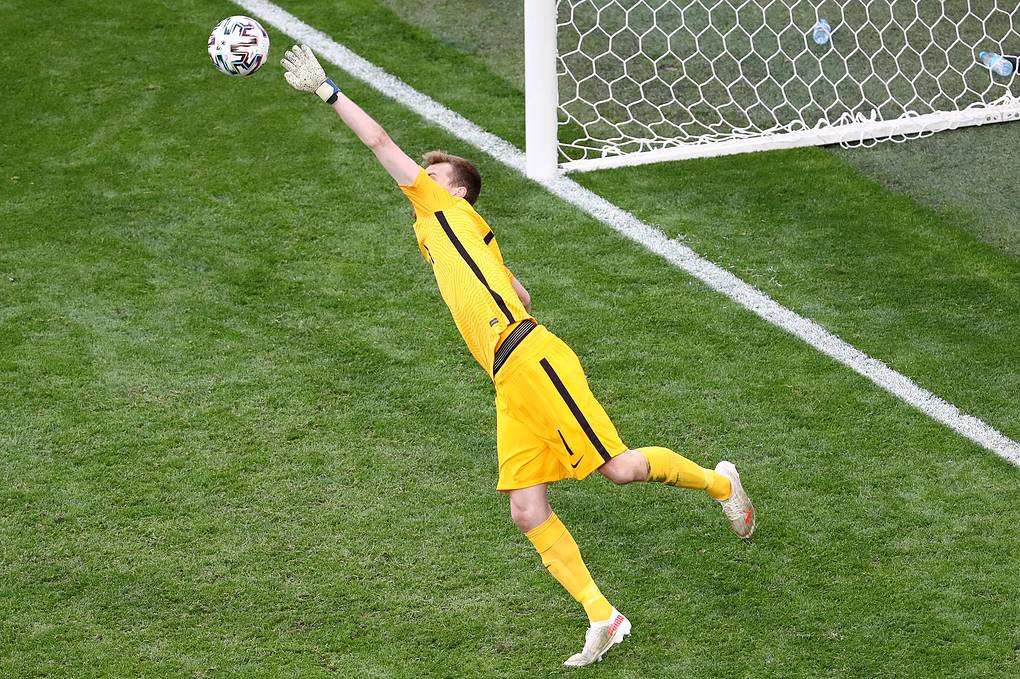 Сборная России обыграла команду Финляндии в матче чемпионата Европы по футболу