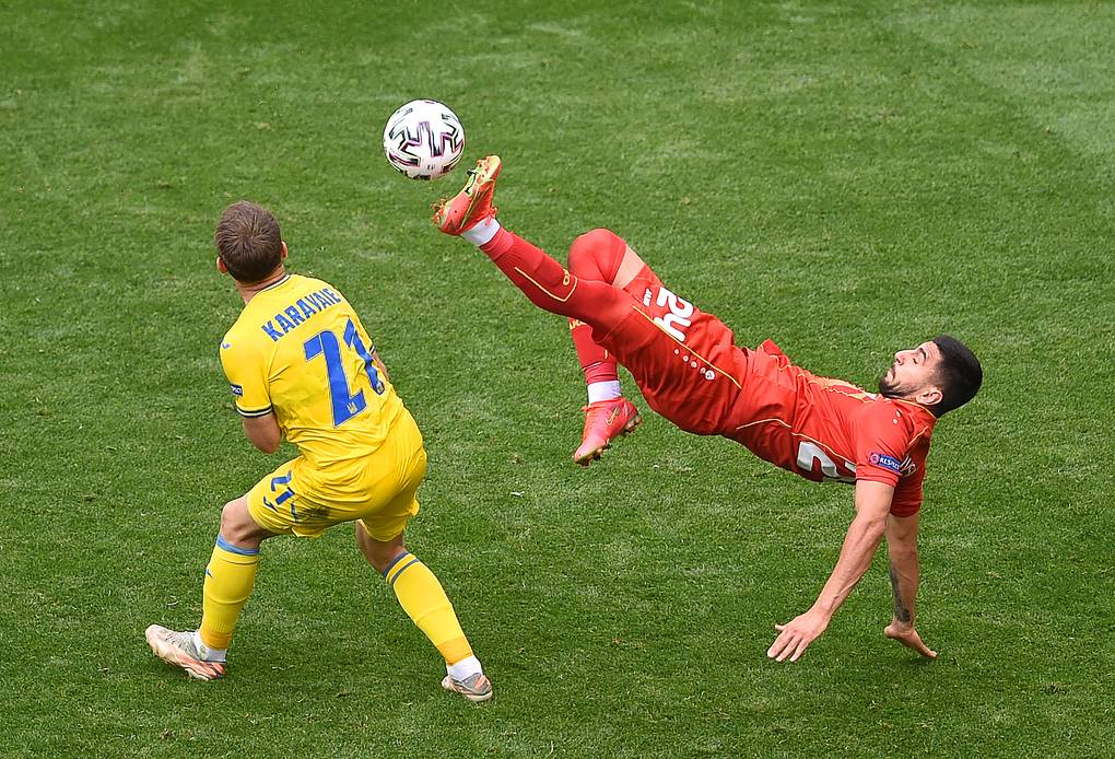 Сборная Украины обыграла команду Северной Македонии в матче чемпионата Европы по футболу