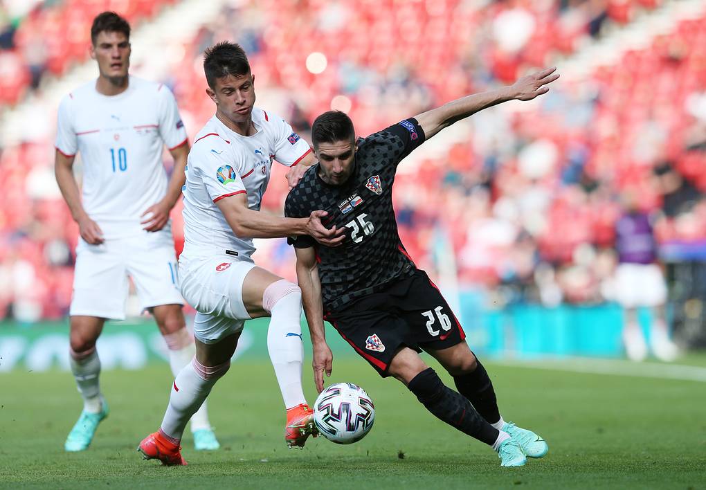 Сборная Хорватии сыграла вничью с командой Чехии в матче чемпионата Европы по футболу