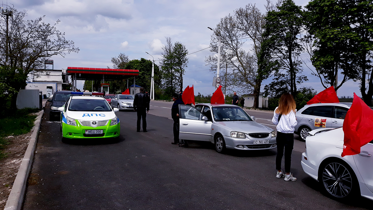 Состоялся автопробег "Два берега - одна Победа", приуроченный годовщине победы над фашизмом (Видео/Фото)
